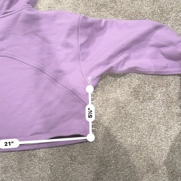 Lululemon Cropped Scuba Hoodie Lavender - Picture 6 of 7
